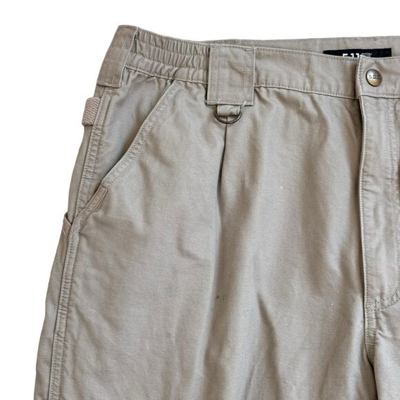 5.11 Tactical Active Work Pants Size 38 x 30 Khaki‎ Tan Military Relaxed 74251 - Picture 5 of 10